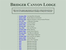 Tablet Screenshot of bridgercanyonlodge.com